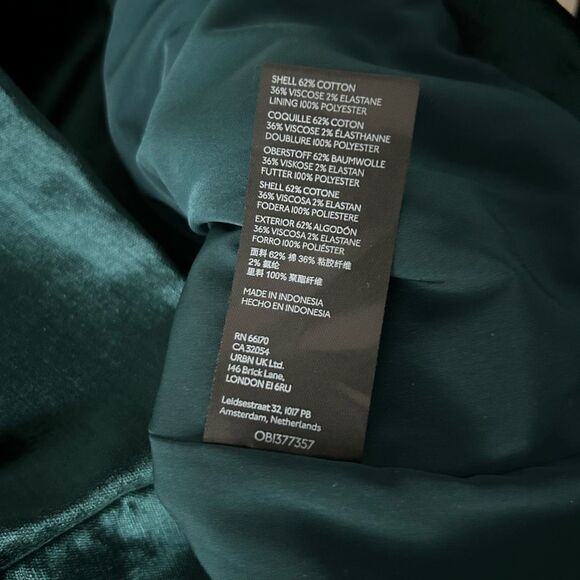 NWT Free People Velvet Ashby Blazer Jade Cotton Viscose Oversized Size Small - Picture 8 of 8